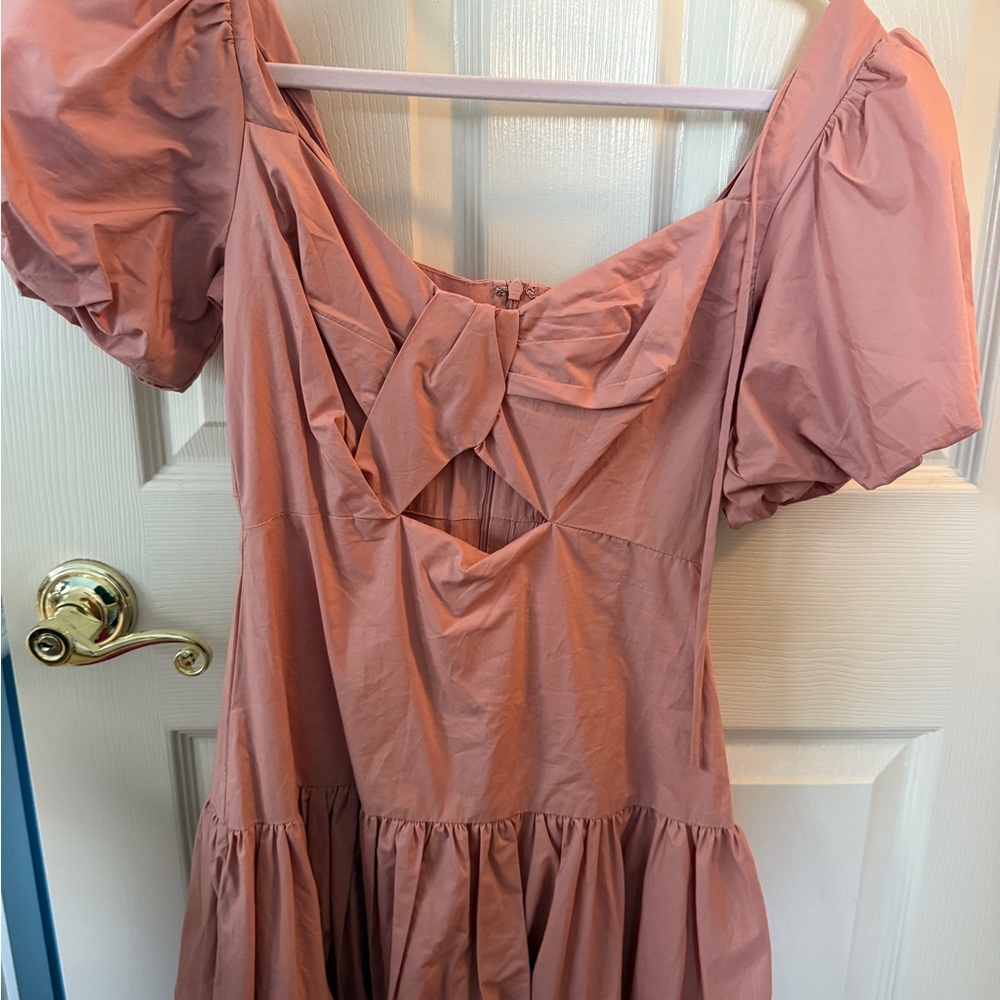 Pink Puff Sleeve Dress